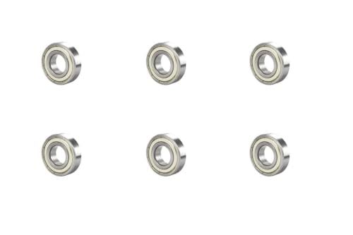 6-Pack 637-ZZ Double Rubber Sealed deep Groove Ball Bearings, 7MMx26MMx9MM, pre-Lubricated, Stable Performance, and Cost-Effective Ball Bearings - size: 637ZZ