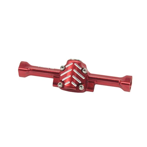 Hobby Details Aluminum Rear Axle Gear Box Skid Link Wheel Upgrade Set for 1/30 Axial SCX30 Jeep Wrangler RC Cars, Red (Rear Axle) - color: Rear Axle