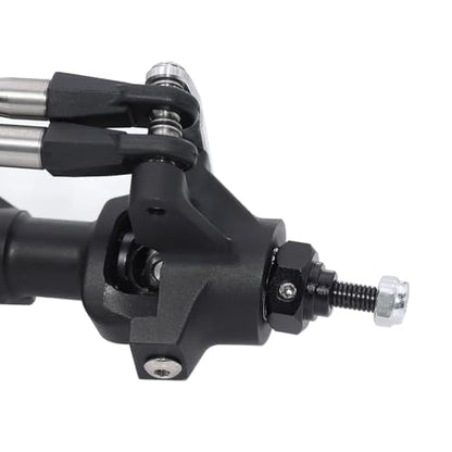CNC Aluminum Front Rear Straight Axle for 1/10 RC Crawler Axial SCX10 II Vanquish VS4-10 Chassis (Black) - color: Black