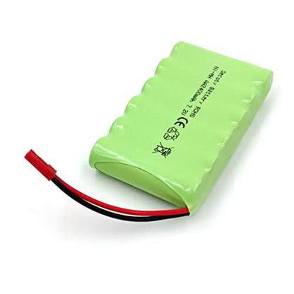 7.2V Ni-MH Battery Pack, 2400mAh Rechargeable AA Battery with USB Charge Cable, JST Plug for RC Car, Truck, Tank, Boat, Toys