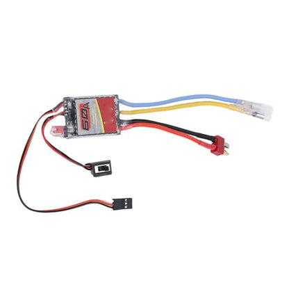 Zunate 60A Brushed ESC with T Plug for 540 550 380 370 Motors - Electronic Speed Controller for 1/10 1/12 /16 RC Cars, Trucks, Boats & Crawlers