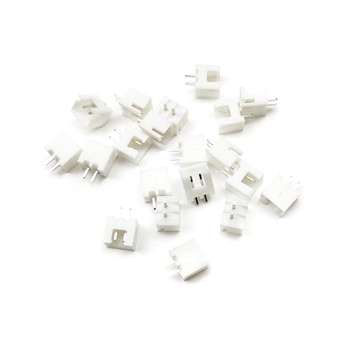 20 Sets Mini Micro JST-XH 2.54mm Pitch 2 Pin Male Connector with 10cm Silicone Wire Cables and Female Socket