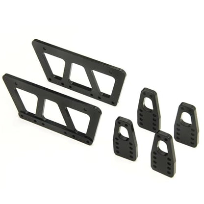 RC Car Accessories Compatible with Axial for SCX10 1/10 RC Crawler Car Upgrade Parts Aluminum Alloy for Chassis Lift Plate Kit(Black) - color: Black
