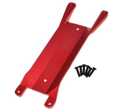 Chassis Brace Plate Compatible with 1/16 Traxxas Mini Maxx Upgrade Monster Truck Rc Car Aluminum Alloy Part Replace(Red) - color: Red