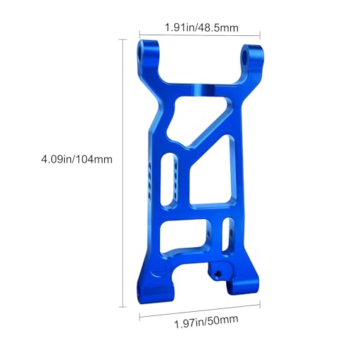 Aluminum Front Arm Set Suspension A-Arms for 1/10 Losi Tenacity All: Tenacity TT Pro 4WD SCT/DB Pro Upgrades, Replaces LOS234016 (Blue)