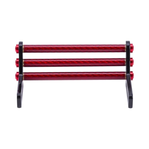 LCG Bumper Carbon Fiber Front Bumper Optimum Approach Angle for 1/10 RC Crawler SCX10 TRX4 Dodge Power Wagon Cab Cliffhanger (Red) - color: Red