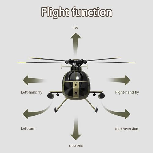 Remote Control Helicopter, C189 MD500 RC Helicopter Model, 1/28 Scale 4CH Single-Rotor Helicopters with 6-Axis Gyro and Brushless Motor, 2.4GHz RC Aircraft for Adults, 2 Batteries (Green) - color: Green