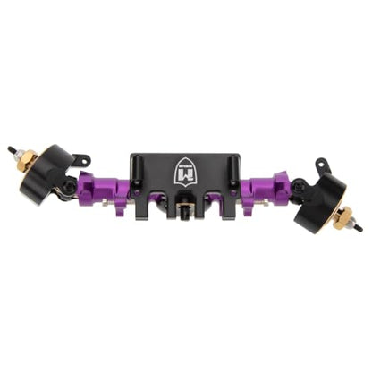 MEUS RACING SCX24 Metal V3 Isokinetic Axles +9MM with 3-Section CVD for Axial 1/24 SCX24 - color: Purple