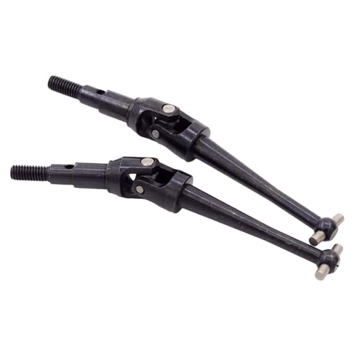 2X Transmission Axle for RC Cars, Metal Driveline Axles for DIY Projects in Scale 1/16- Black - color: Black