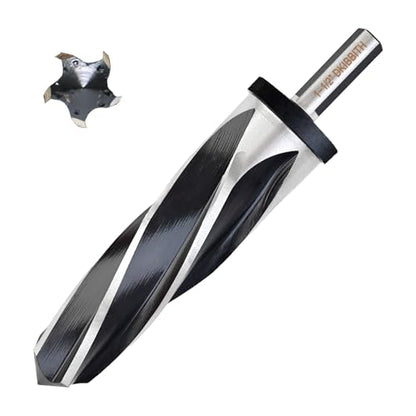 1-1/2" Bridge Construction Reamer Drill Bit, M2 HSS Taper Chucking Reamer for Steel Alloy Metal Wood Plastic, 1/2" Non-Slip Shank, 5-Spiral Flutes Car Reamer, to Align or Enlarge Holes, 38mm - size: 1-1/2"