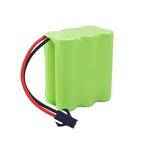 2PCS AA 7.2V 2800mAh Ni-MH High Capacity Battery with SM-2P Plug and 2PCS USB Charging Cable for Toy Tank Engineering, Flat Semi-Trailer Trucks, RC Cars Spare Batteries Pack