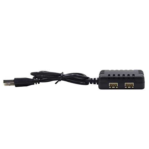 Blomiky 2-in-1 2S 7.4V 1000mA Li-ion/Li-po Battery Balance Charger Cable for RC Boat Airplane Helicopter Trucks Cars 2S Lipo Battery 7.4V 1 to 2