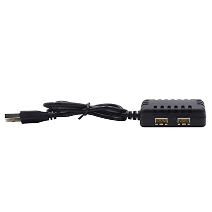 Blomiky 2-in-1 2S 7.4V 1000mA Li-ion/Li-po Battery Balance Charger Cable for RC Boat Airplane Helicopter Trucks Cars 2S Lipo Battery 7.4V 1 to 2