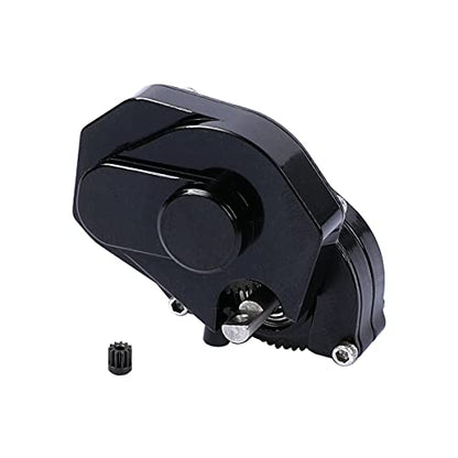 Aluminum Alloy Transmission Case Gearbox Complete for 1/24 Axial SCX24 RC Crawler Upgrades (Black) - color: Black