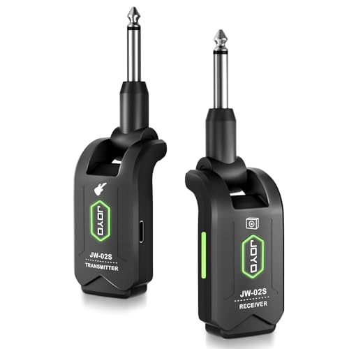 JOYO 5.8GHz Wireless Guitar System Rechargeable Transmitter Receiver with 4 Channels, Low Latency, 48kHz/24Bit, 65ft Range, 6 Hour Battery for Electric Guitar & Bass (JW-02S) - style: 5.8GHz