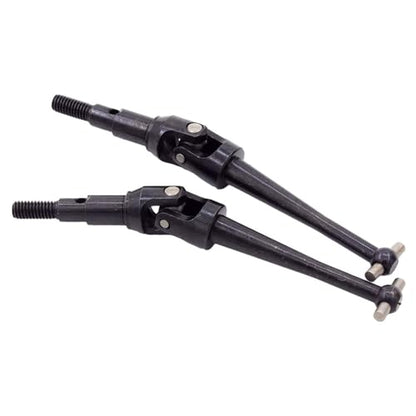 2X Transmission Axle for RC Cars, Metal Driveline Axles for DIY Projects in Scale 1/16- Black - color: Black