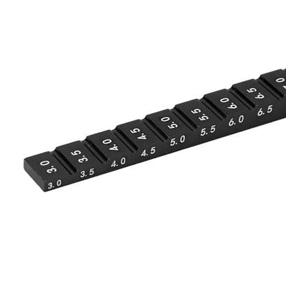 FOSA RC Ride Height 1/10, Aluminum Alloy, Clear Scale, Adjustable 3 to 10mm, Measure and Adjust RC Car Ride Height, for 1/10 RC Drift Car (Black), fosaba7tdfmnc8-13 - color: Black