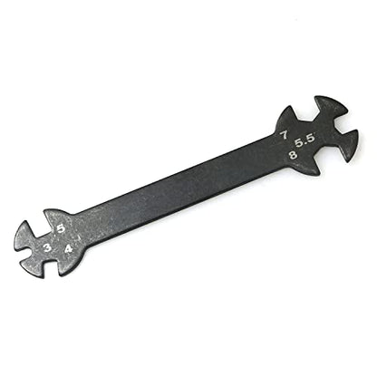 RLECS RC Car Multi-Function Tool - 6 in 1 Special Wrench 3/4/5/5.5/7/8MM for Turnbuckles & Nuts