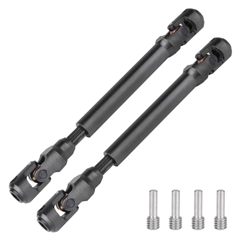 2pcs Hobbyfire 1/10 RC Crawler Drive Shafts Steel Universal Joint Driveshaft Heavy Duty for Axial SCX10 II III TRX4 Redcat Gen8 Gen7 Element Upgrades Parts(119-178mm) - style: 119-178mm