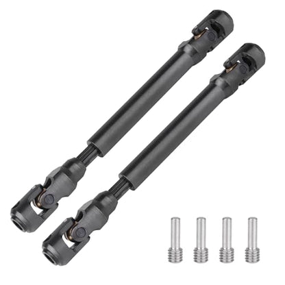 2pcs Hobbyfire 1/10 RC Crawler Drive Shafts Steel Universal Joint Driveshaft Heavy Duty for Axial SCX10 II III TRX4 Redcat Gen8 Gen7 Element Upgrades Parts(119-178mm) - style: 119-178mm