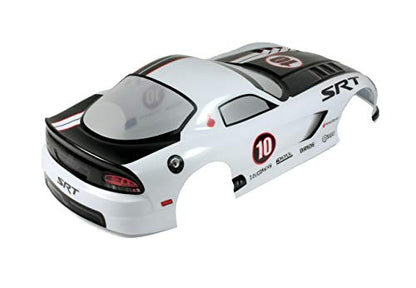 1/10 Scale RC Painted Precut Drift Racing Touring Onroad Car Body Shell Width 190mm with Wing Mirror Accessories (Viper White) - style: Viper White