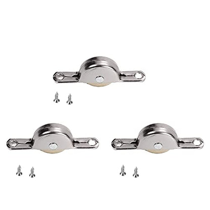 Heyiarbeit 5Pcs 1.1inch Dia Stainless Steel Electroplating Single Wheel Sliding Door Window Pulley Silver Tone,Golden - color: Silver&Gold(5Pcs), size: 1-1/9" / 28mm Dia