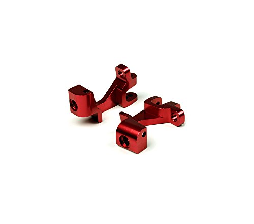 Atomik - Alloy Front Caster Block - Replacement Part for 1/10 Traxxas 6832 - Hardened Billet 6061 Aluminum - Lightweight & Durable Performance - Front Suspension Upgrade Part - Red - color: Red