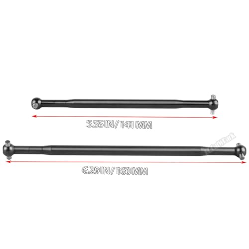 RC Steel Center CVD Dogbone Upgrades Part for 1/7 Big Rock 6S BLX/Fireteam 6S BLX/Mojave 6S BLX,Front Rear Centor Driveshaft Axles Dogbone,Replace #ARA310952#ARA310460,Black
