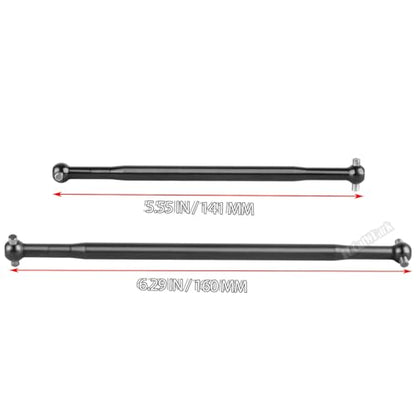 RC Steel Center CVD Dogbone Upgrades Part for 1/7 Big Rock 6S BLX/Fireteam 6S BLX/Mojave 6S BLX,Front Rear Centor Driveshaft Axles Dogbone,Replace #ARA310952#ARA310460,Black