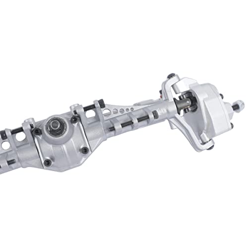 1/10 RC Car Aluminum Alloy Front Portal Axle Assemble for Capra 1.9 UTB AXI03004 RC Crawler Upgrades (Silver) - color: Silver