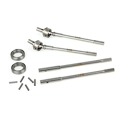 LCX Racing 1/10th RC Crawler Car Stainless Steel Front Portal Axle Internal CVD Drive Shaft Rear Portal Axle Drive Shaft for Axial SCX10 II AR44 Axle Portal Axles, Upgrades Parts Accessories