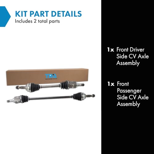 TRQ Front 2 Piece CV Axle Shaft Assembly Set | For 09-18 Toyota Corolla 09-13 Toyota Matrix 09-10 Vibe Driver & Passenger Side - style: CSA64165