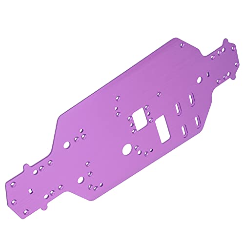 Aluminum Alloy Chassis Bottom Plate, RC Chassis Replacement Upgrade Parts for HSP 94122 1/10 RC Car, Durable Chassis Plate with Precise Hole Position, Compatible for (Purple) - color: Purple