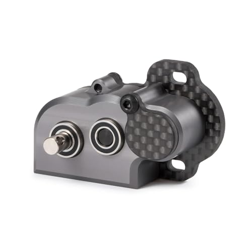 1/10 RC Portal Transmission 48Pitch Tiny Gearbox with Slipper Pad Machined Ultralight for 1/10 RC Crawler LCG Chassis Capra F9 AR45 Axle (Gray) - color: Gray