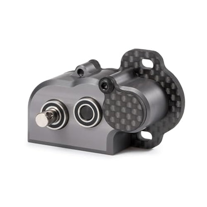 1/10 RC Portal Transmission 48Pitch Tiny Gearbox with Slipper Pad Machined Ultralight for 1/10 RC Crawler LCG Chassis Capra F9 AR45 Axle (Gray) - color: Gray