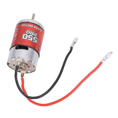 550 Brushed Motor, Stainless Steel Cover, High Speed RC Crawler Motor 6500rpm for HSP Axial SCX10