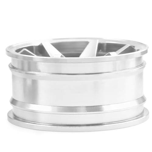 REDSPIDER • 1/10 RC Drift Wheels Rims 12mm Hex Alloy Aluminum for 1:10 Scale Rally Racing Car Tires Tamiya TT01 TT02 XV01 TA06 A959 PTG2 HPI KYOSHO HSP PTG2 Touring Street Tyres 4PCS (Silvery) - color: Silvery