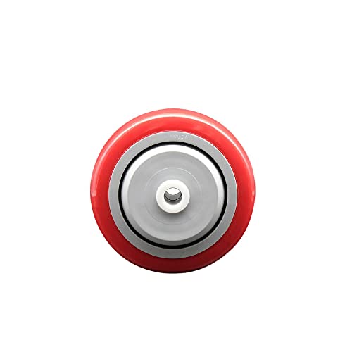 Service Caster Brand Replacement Wheel for Grainger Wheel 1KA89-3.5 Inch Red Polyurethane Wheel Only with Precision Ball Bearing - 3/8" Bore - Fits Shopping Carts and Platform Trucks - color: 3.5" Wheel - Red, size: 1KA89
