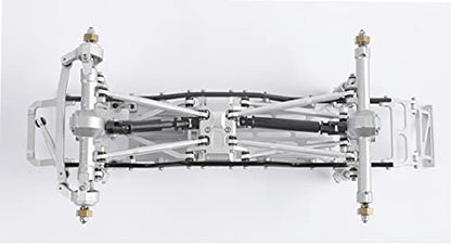 Aluminum Alloy Suspension Rod Links Set for Axial SCX24 C10 1/24 RC Crawler Car Upgrade Parts (Silver) - color: Silver