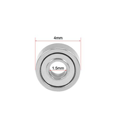 uxcell 681XZZ Deep Groove Ball Bearing 1.5x4x2mm Double Shielded Chrome Steel Bearings 5-Pack - size: 1.5mmx4mmx2mm
