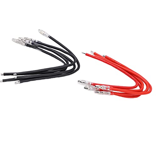 10PCS RC Motor Cable Car 16AWG Silicone Wire RC Metal Connector | Motor Connector Cables for 380/390/540/550 Brush Motors, RC Cable Plugs for Scx10/Trx4/D90/Gen8 Remote Control Cars