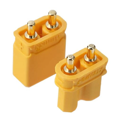 ELFCULB 10 Pairs Amass XT30UPB Connectors, XT30 Upgrade Male Female Connectors for Mini-UAV Robot (Yellow) - color: 10 Pairs XT30UPB