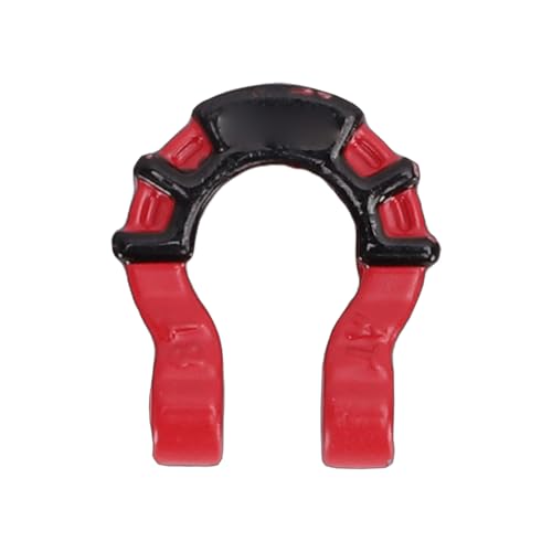 Metal Tow D Ring Shackle for 1/10 Axial SCX10 RC Crawler (Red) | Thick Alloy High Tensile Strength Firm Lock Para Exterior RC Off Road Rescue Towing Use - color: Red