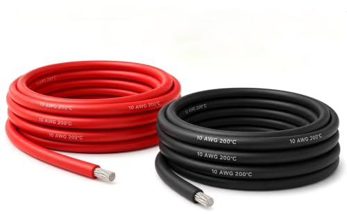 TUOFENG 10 AWG Silicone Wire - Ultra Flexible Stranded, Red/Black 30ft - size: 10 AWG 2 colors wire 15ft