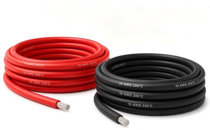TUOFENG 10 AWG Silicone Wire - Ultra Flexible Stranded, Red/Black 30ft - size: 10 AWG 2 colors wire 15ft