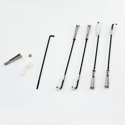 5PCS RC Airplane Metal Clevis with Connecting Rod Pushrod and Swing Keeper for DIY RC Plane Fixed Wing Parts Model Plane Aircraft Connection Accessories (M2x90mm) - size: M2x90mm