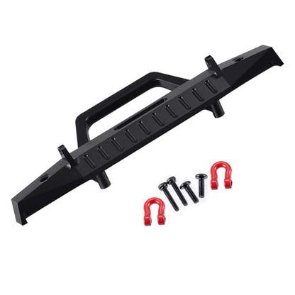 MOHERO Aluminum Front and Rear Bumper Set with Tow Hook for 1/18 TRX4M High Trail K10 RC Crawler Car Upgrade Part,(Front) - color: Front