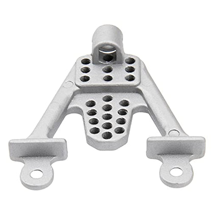 ShareGoo Aluminum Alloy Front Rear Shock Tower Bracket Mount Damper Hoops Compatible with Axial SCX10 1/10 Scale RC Crawlers Car (Silver) - color: Silver
