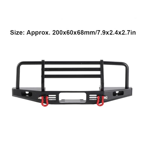 1 10 RC Crawler Adjustable Metal Front Bumper Heavy Duty Collision Accuracy Upgrade Parts Replacement Accessory for Axial SCX10 II 90046 90047 Defender Vehicle