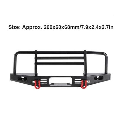 1 10 RC Crawler Adjustable Metal Front Bumper Heavy Duty Collision Accuracy Upgrade Parts Replacement Accessory for Axial SCX10 II 90046 90047 Defender Vehicle